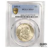 1953-S Franklin Half Dollar PCGS MS65 1953-S Franklin Half Dollar PCGS MS65