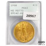 1908 $20 Gold Double Eagle PCGS MS62 No Motto 1908 $20 Gold Double Eagle PCGS MS62 No Motto