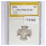 1904 Barber Dime PGA PR68 DCAM 1904 Barber Dime PGA PR68 DCAM