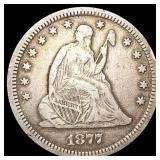 1877-CC Seated Liberty Quarter NICELY CIRCULATED 1877-CC Seated Liberty Quarter NICELY CIRCULATED
