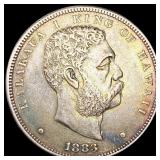 1883 Kingdom of Hawaii Dollar NEARLY UNCIRCULATED 1883 Kingdom of Hawaii Dollar NEARLY UNCIRCULATED