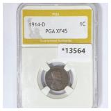 1914-D Wheat Cent PGA XF45 1914-D Wheat Cent PGA XF45