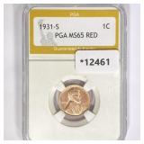 1931-S Wheat Cent PGA MS65 RED 1931-S Wheat Cent PGA MS65 RED