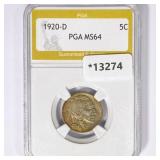 1920-D Buffalo Nickel PGA MS64 1920-D Buffalo Nickel PGA MS64