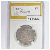 1875-CC Seated Liberty Half Dollar PGA XF45 1875-CC Seated Liberty Half Dollar PGA XF45