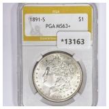 1891-S Morgan Silver Dollar PGA MS63+ 1891-S Morgan Silver Dollar PGA MS63+