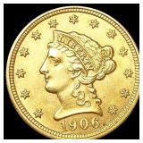 1906 $2.50 Gold Quarter Eagle CHOICE BU 1906 $2.50 Gold Quarter Eagle CHOICE BU