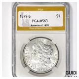 1879-S Morgan Silver Dollar PGA MS63 Rev of 78 1879-S Morgan Silver Dollar PGA MS63 Rev of 78