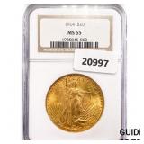 1924 $20 Gold Double Eagle NGC MS65 1924 $20 Gold Double Eagle NGC MS65