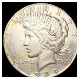 1934-S Silver Peace Dollar CLOSELY UNCIRCULATED 1934-S Silver Peace Dollar CLOSELY UNCIRCULATED