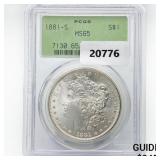 1881-S Morgan Silver Dollar PCGS MS65 1881-S Morgan Silver Dollar PCGS MS65