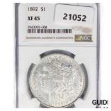 1892 Morgan Silver Dollar NGC XF45 1892 Morgan Silver Dollar NGC XF45