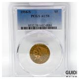 1916-S $5 Gold Half Eagle PCGS AU58 1916-S $5 Gold Half Eagle PCGS AU58