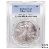 1995 American Silver Eagle PCGS MS69 1995 American Silver Eagle PCGS MS69