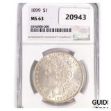 1899 Morgan Silver Dollar NGC MS63 1899 Morgan Silver Dollar NGC MS63