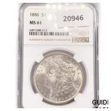 1886 Morgan Silver Dollar NGC MS61 1886 Morgan Silver Dollar NGC MS61