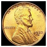 1933-D RD Wheat Cent CHOICE BU 1933-D RD Wheat Cent CHOICE BU
