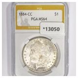 1884-CC Morgan Silver Dollar PGA MS64 1884-CC Morgan Silver Dollar PGA MS64