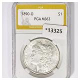 1890-O Morgan Silver Dollar PGA MS63 1890-O Morgan Silver Dollar PGA MS63