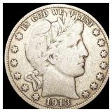 1913 Barber Half Dollar NICELY CIRCULATED 1913 Barber Half Dollar NICELY CIRCULATED