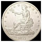 1877-S Silver Trade Dollar ABOUT UNCIRCULATED 1877-S Silver Trade Dollar ABOUT UNCIRCULATED