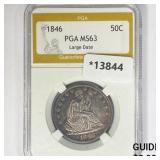 1846 Seated Liberty Half Dollar PGA MS63 Lg. Date 1846 Seated Liberty Half Dollar PGA MS63 Lg. Date