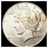 1928-S Silver Peace Dollar CLOSELY UNCIRCULATED 1928-S Silver Peace Dollar CLOSELY UNCIRCULATED