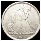 1838-O No Stars Seated Liberty Dime NICELY CIRCULA 1838-O No Stars Seated Liberty Dime NICELY CIRCULA