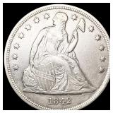 1842 Seated Liberty Dollar CLOSELY UNCIRCULATED 1842 Seated Liberty Dollar CLOSELY UNCIRCULATED