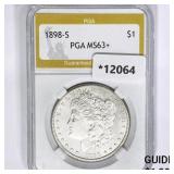 1898-S Morgan Silver Dollar PGA MS63+ 1898-S Morgan Silver Dollar PGA MS63+