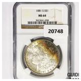 1881-S Morgan Silver Dollar NGC MS64 1881-S Morgan Silver Dollar NGC MS64