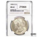 1898-O Morgan Silver Dollar NGC MS62 1898-O Morgan Silver Dollar NGC MS62
