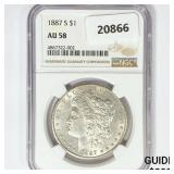 1887-S Morgan Silver Dollar NGC AU58 1887-S Morgan Silver Dollar NGC AU58