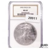 1995 American Silver Eagle NGC MS69 1995 American Silver Eagle NGC MS69