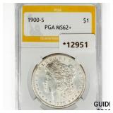 1900-S Morgan Silver Dollar PGA MS62+ 1900-S Morgan Silver Dollar PGA MS62+