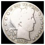 1913 Barber Half Dollar NICELY CIRCULATED 1913 Barber Half Dollar NICELY CIRCULATED