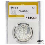 1929-D Walking Liberty Half Dollar PGA MS63 1929-D Walking Liberty Half Dollar PGA MS63