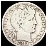 1913 Barber Half Dollar NICELY CIRCULATED 1913 Barber Half Dollar NICELY CIRCULATED