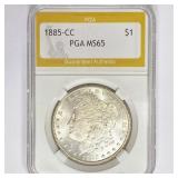 1885-CC Morgan Silver Dollar PGA MS65 1885-CC Morgan Silver Dollar PGA MS65