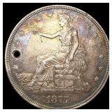 1877-S Silver Trade Dollar ABOUT UNCIRCULATED 1877-S Silver Trade Dollar ABOUT UNCIRCULATED