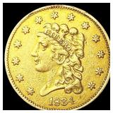1834 $2.50 Gold Quarter Eagle LIGHTLY CIRCULATED 1834 $2.50 Gold Quarter Eagle LIGHTLY CIRCULATED