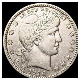 1914-D Barber Quarter ABOUT UNCIRCULATED 1914-D Barber Quarter ABOUT UNCIRCULATED