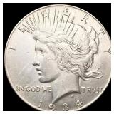 1934-S Silver Peace Dollar UNCIRCULATED 1934-S Silver Peace Dollar UNCIRCULATED