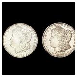 (2) 1878-S Morgan Silver Dollars NEARLY (2) 1878-S Morgan Silver Dollars NEARLY