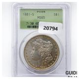 1881-S Morgan Silver Dollar PCGS MS65 1881-S Morgan Silver Dollar PCGS MS65
