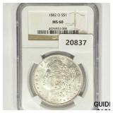 1882-O Morgan Silver Dollar NGC MS60 1882-O Morgan Silver Dollar NGC MS60
