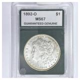 1892-O Morgan Silver Dollar GG MS67 1892-O Morgan Silver Dollar GG MS67