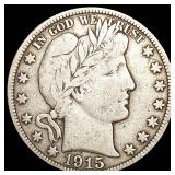1915-S Barber Half Dollar NICELY CIRCULATED 1915-S Barber Half Dollar NICELY CIRCULATED