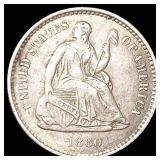 1860-O Seated Liberty Half Dime NEARLY 1860-O Seated Liberty Half Dime NEARLY
