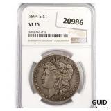 1894-S Morgan Silver Dollar NGC VF25 1894-S Morgan Silver Dollar NGC VF25